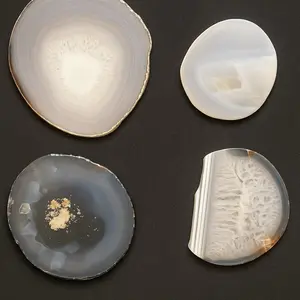 Grounded Beauty in Every Slice  Each of these stunning agate slices is a one-of-a-kind creation of the Earth — rich in soothing bands, natural patterns, and subtle sparkle. Whether displayed as coasters, altar pieces, or part of your sacred space,