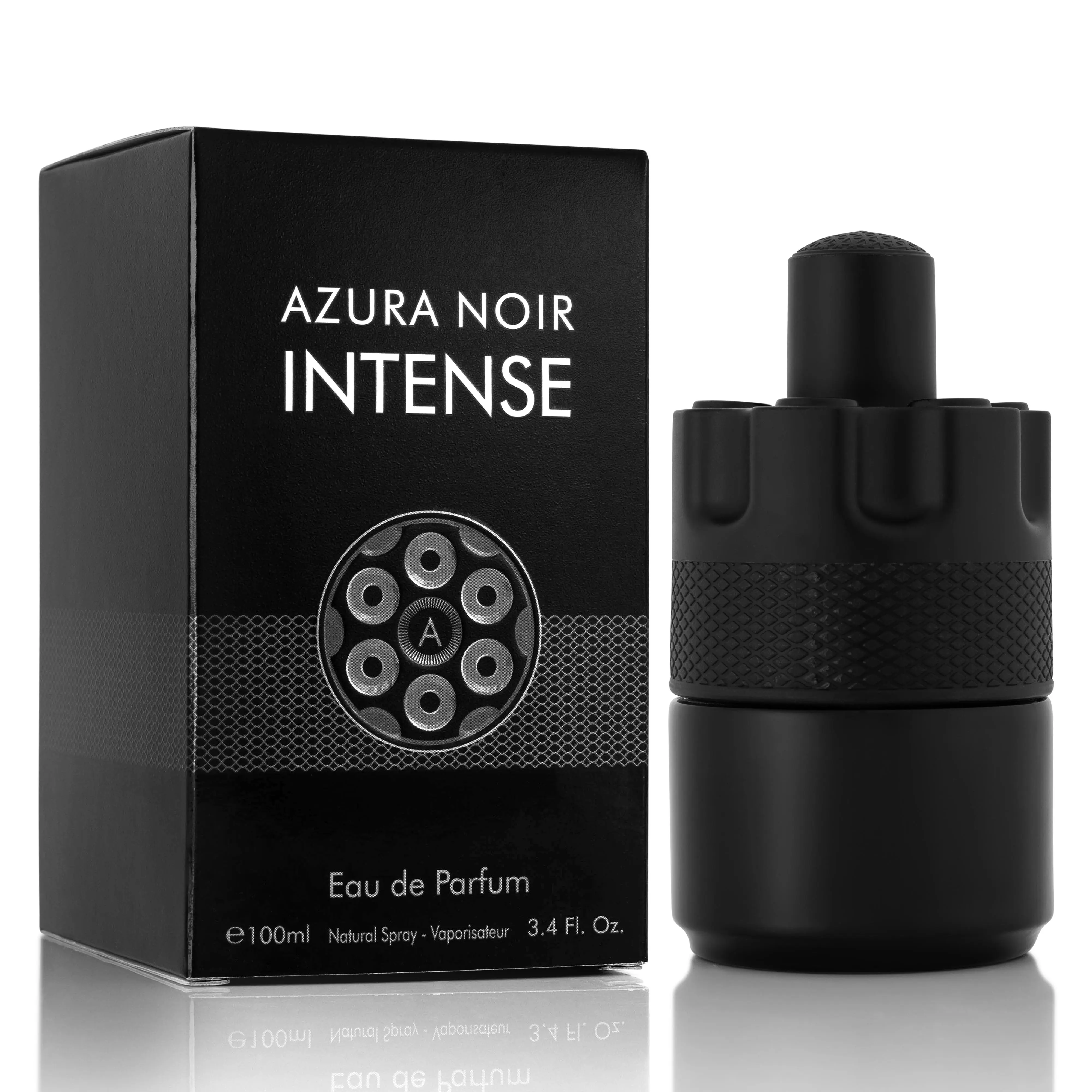 Urban Collection Azura Noir Intense for Men Eau De Parfum 100ml Spicy Woody Fragrance with Red Ginger Incense & Amber Long Lasting Parfume in Elegant Paper Box, Edp, High Quality Fragrance, Edp Fragrance, Luxurious Fragrance Perfume