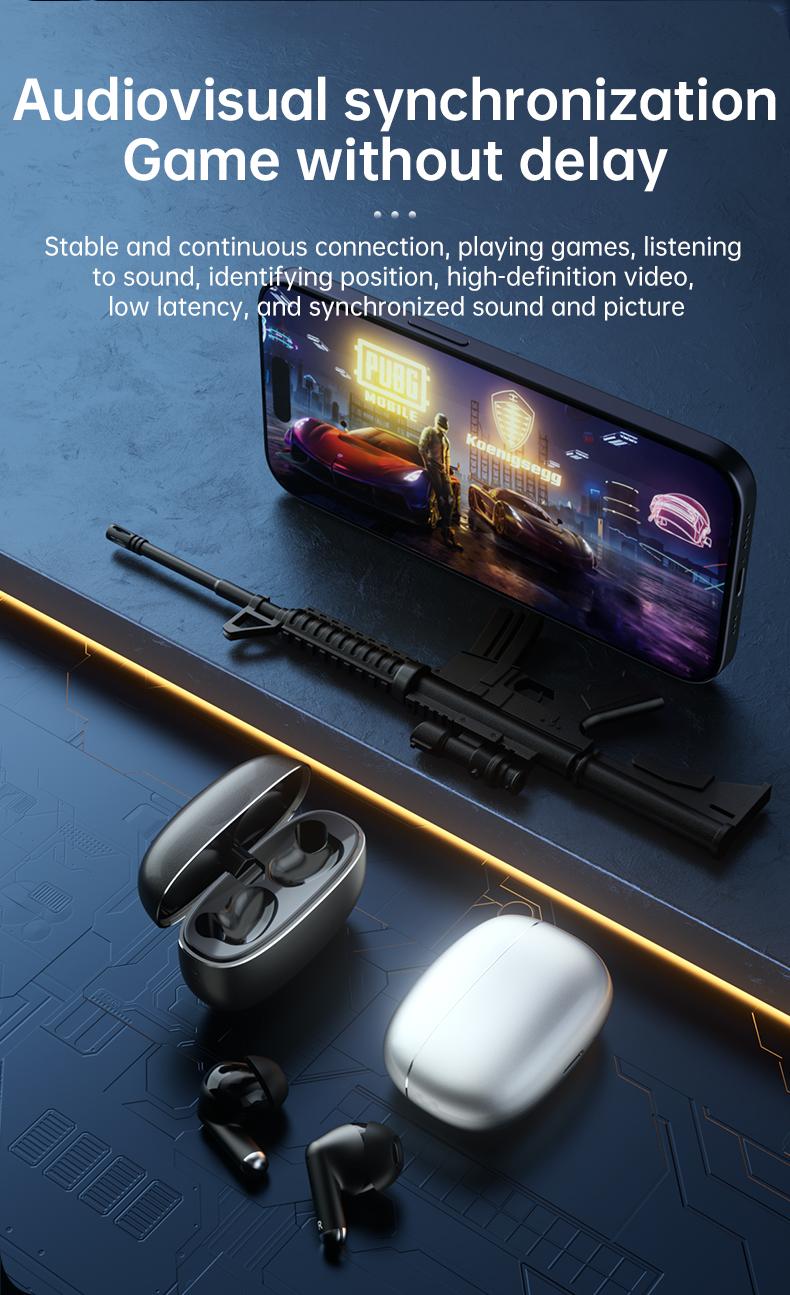 EarBarz K50 Nova Wireless Bluetooth 5.3 Earbuds with 13mm Dynamic Driver 30H Playtime Zinc Alloy Case Touch Control Christmas Sale