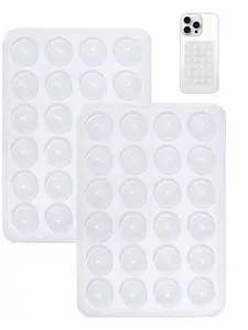 2PCS Silicone Suction Phone Mount Sticky Phone Grip Suction Cup Phone Case Mount for Selfies Videos