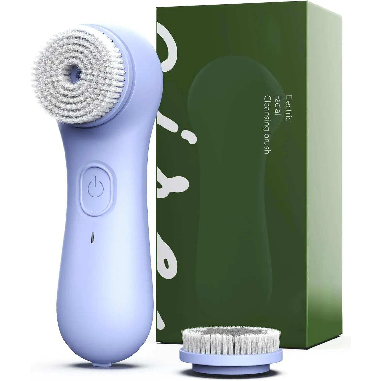 Rechargeable Waterproof Silicone Electric Facial Cleansing Brush-Scrubber, 2 Brush Heads, 3 Speeds, Auto-Timer, USB-C Charging, Universal Facial Beauty Machine for Deep Pore Cleansing, Gentle Exfoliation, Ideal Gift for Women, Teens