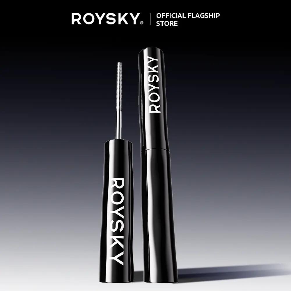 ROYSKY Weightless All-Day Mascara Weightless Waterproof Mascara - Long-Lasting, Smudge-Proof, Volumizing & Lengthening Formula | Sweat-Proof & Flake-Free for All-Day Wear | Clump-Free Lash Extension Look for Volume, Curl & Definition