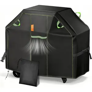Grill Cover for Outdoor Grill, 58 Inch BBQ Grill Cover 420D Heavy Duty  with Air Vents/Handles/Straps, Weather Resistant Barbecue Gas Grill Cover for Weber, , Charbroil, etc