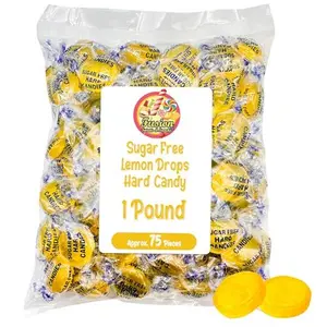 Sugar Free Lemon Drops - Arcor 1lb Bulk Bag of Sugar Free Hard Candy - Delicious Sugar Free Lemon Drops Hard Candy Individually Wrapped - Keto & Diabetic Friendly