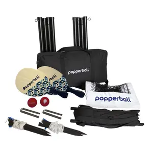 Popperball Court Set - Ultimate Paddle Sport Kit with Carry Bag, Net, Paddles, Balls, Ground Lines & Rules Manual