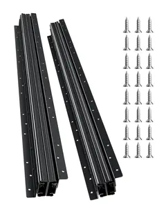 【Summervibes】VEVOR Undermount Drawer Slides, 32 inch, Full Extension Ball Bearing Under Stair Cabinet Rails, 260 LB Load Capacity Heavy Duty Bottom Stair Cabinet Glides Track Runners,for DIY Replacement, Black