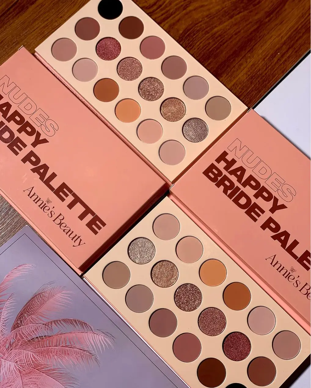Annie's Beauty Happy Bride Eyeshadow Palette - Nudes Collection with 18 Shades for Bridal Makeup