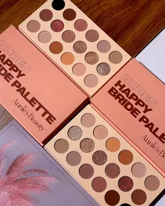 Annie's Beauty Happy Bride Eyeshadow Palette - Nudes Collection with 18 Shades for Bridal Makeup