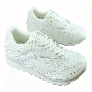 Unisex OffWhite Breathable Mesh Retro Chunky Sneakers NonSlip Rubber Sole Minimalist Luxury Casual Running Shoes Trendy Streetwear Daily Footwear