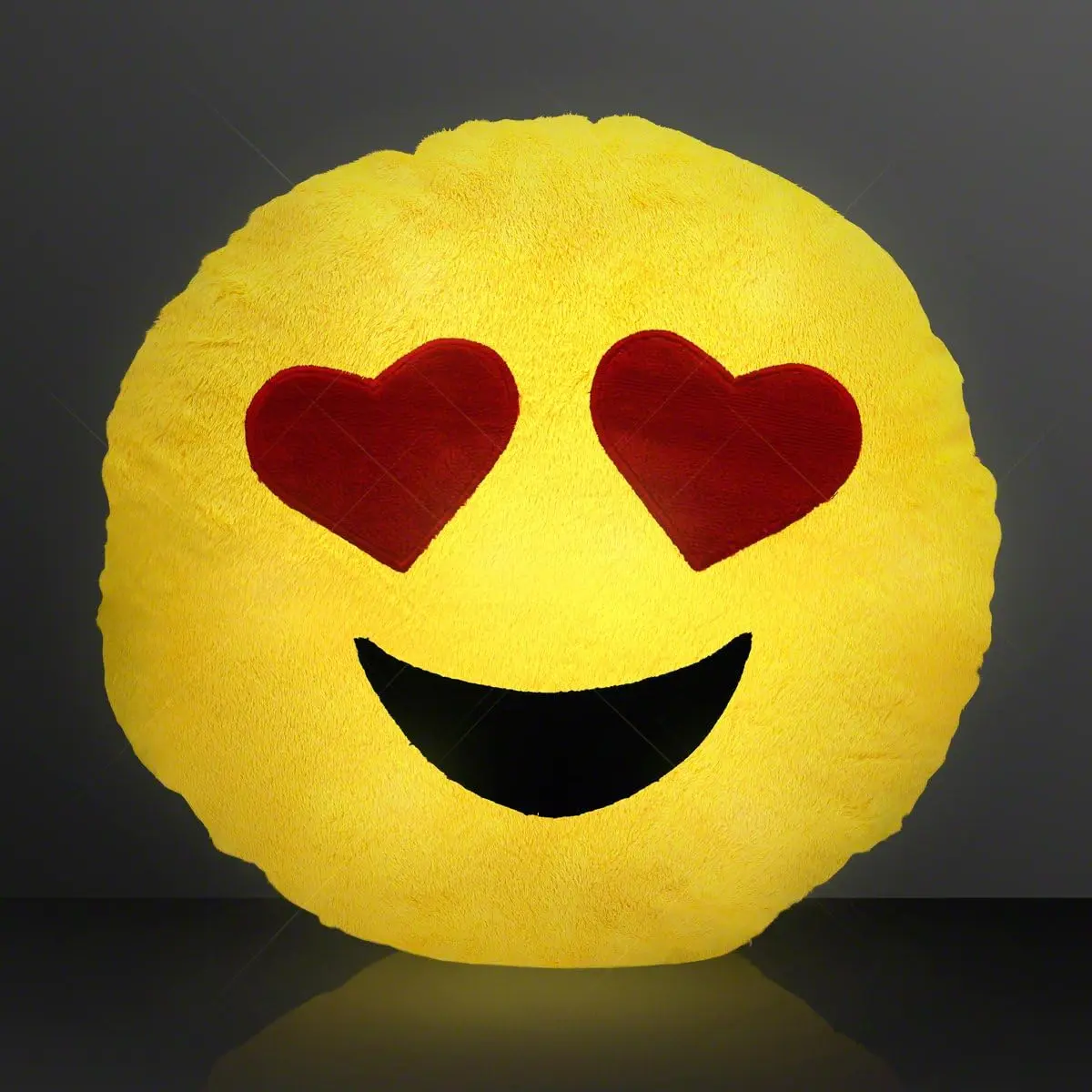 Emoji Light Up Pillow with Heart Eyes