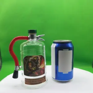 Handmade High Borosilicate Glass Fire Extingisher Bottle, Creative Bar Decor, Wine, Whiskey, Brandy, Xo, Tequila Dispenser