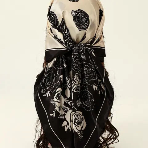 Elegant Gradient Marble Print Watercolor Scarf for Women, Soft Multi-Functional Sun and Wind Protection Floral Pattern, Perfect for Daily Life and Events, Summer Scarf, Casual Fashionable Scarf, All Season Shawl