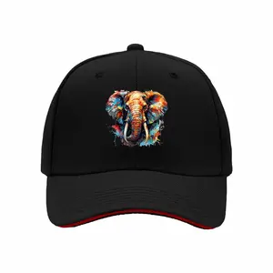 Colorful abstract painted elephant artwork Hip-hop Hat Outdoor Adjustable Casual Hat Men's and women's casual sports outdoor sandwich baseball cap