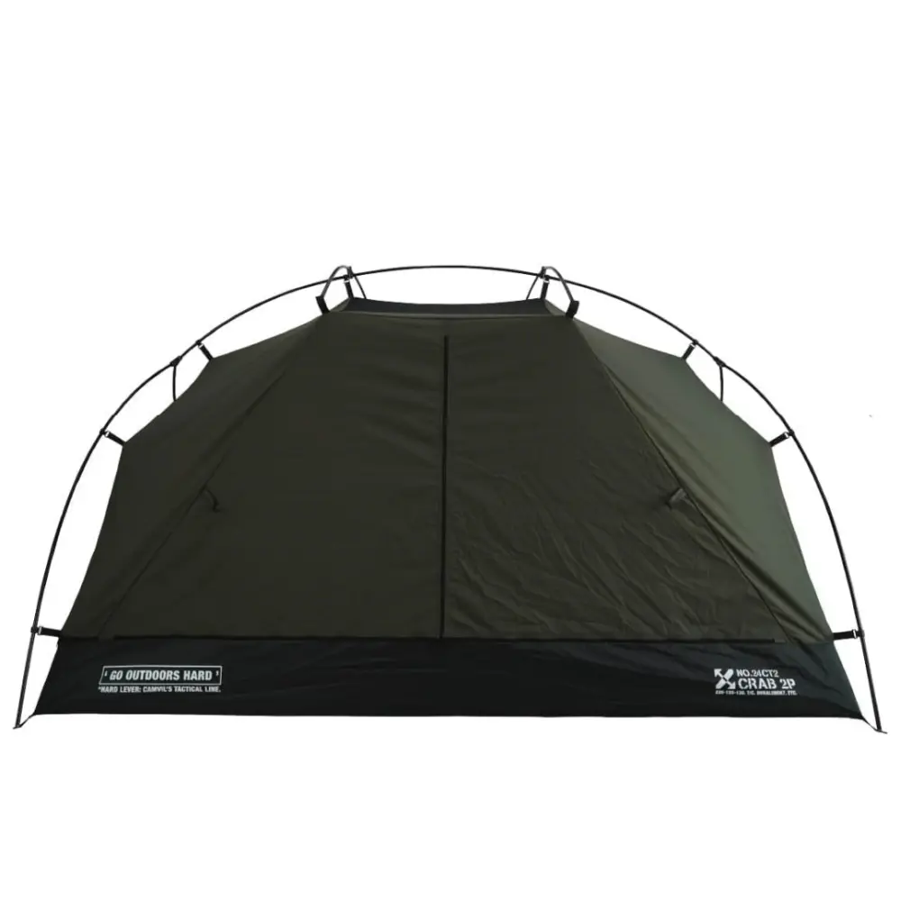CAMVIL Crab 2 Person Double Layer Canvas Cotton Tent, Portable