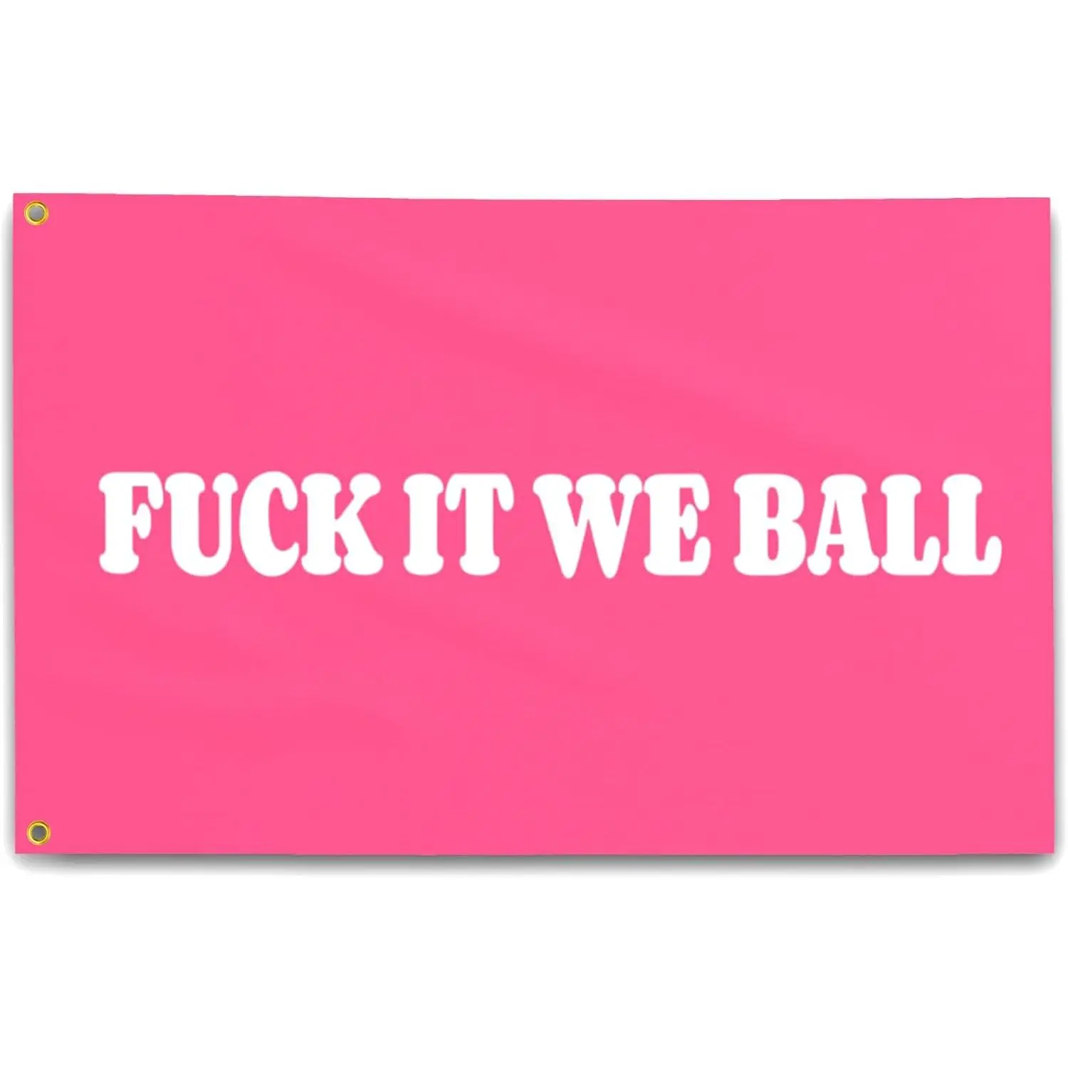 60in x 40in Tapestry Fuck It We Ball Flag Pink Funny Man Cave Wall for Room Teen Girls Indoor Outdoor Bedroom and College Dorm Wall Decor Tapestry Gifts-funny tapestry poster  home decor banner wall art bedroom accessories hanging gift