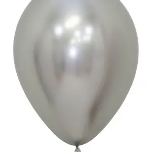 50 Count 11" Reflex Silver Sempertex Balloons - Biodegradable and Environmentally Conscious