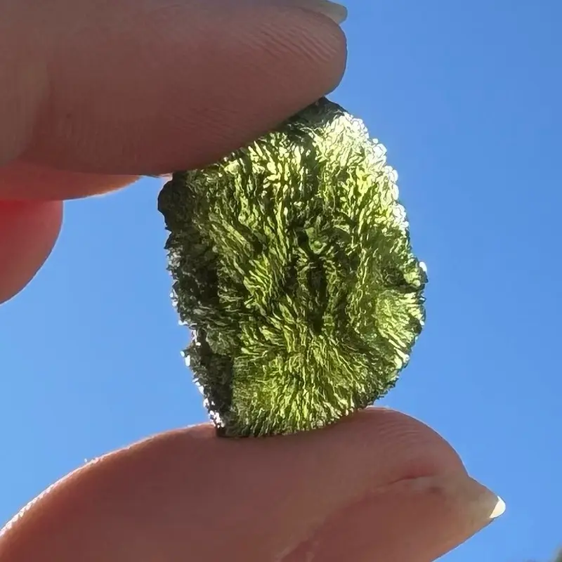 4.16 Gram Rough Moldavite - Natural Mineral Specimen with Unique Green Texture