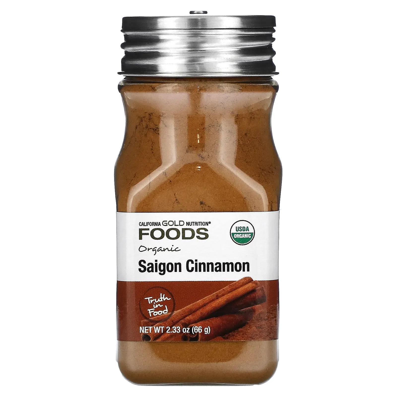 California Gold Nutrition Foods, Organic Saigon Cinnamon, 2.33 oz (66 g)