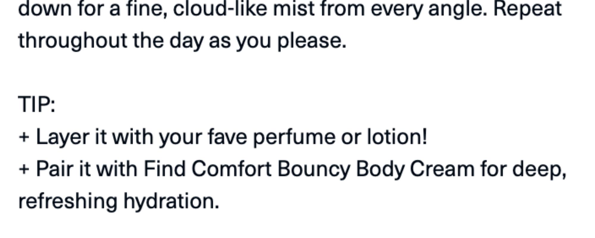 Find Comfort Body & Hair Fragrance Mist - Awaken Confidence