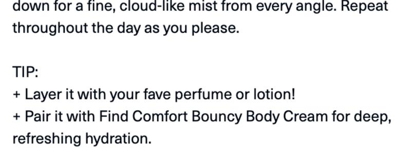 Find Comfort Body & Hair Fragrance Mist - Awaken Confidence