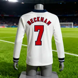 98 Retro No. 7  Long Sleeve Soccer Jerseys