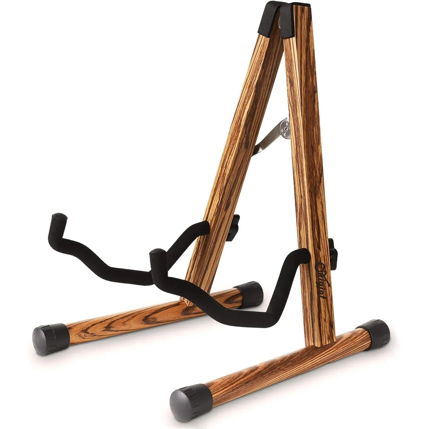 Wood Guitar Stand, Acoustic Guitar Stand with Padded Foam, Classical Electric Guitar Stand, A-Frame Folding Bass Guitar Display Stand Compatible with Cello, Mandolin, Bass, Banjo, Ukulele