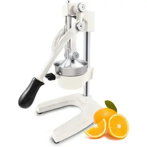 Commercial Grade Citrus Juicer Hand Press Manual Fruit Juicer Juice Squeezer Citrus Orange  Pomegranate (White)