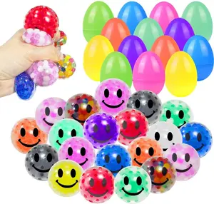 24‑Pack Easter Egg Stress Balls & Fidget Squeeze Toys – Colorful Easter Basket Stuffers, Easter Egg Fillers, Sensory Fidget Toys & Party Favors for Kids