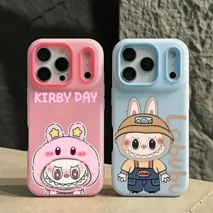 Lububu cute anime Phone Case Anti-Yellowing Clear Jelly iPhone Case 17-12 Slim Soft TPU Protective Shockproof Scratch-Resistant Cover Trendy Colors Ultra Lightweight for Daily/Travel/Work Use Accessories