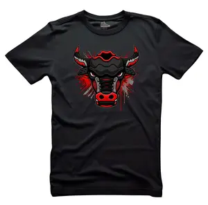 Unisex Trendy Sneaker Matching Tee Designed for 4 Toro Bravo The Bull Sneakers Soft Comfortable Casual Streetwear Fashion Daily Outdoor Hip Hop Short Sleeve Stylish Daily Outfit Wear