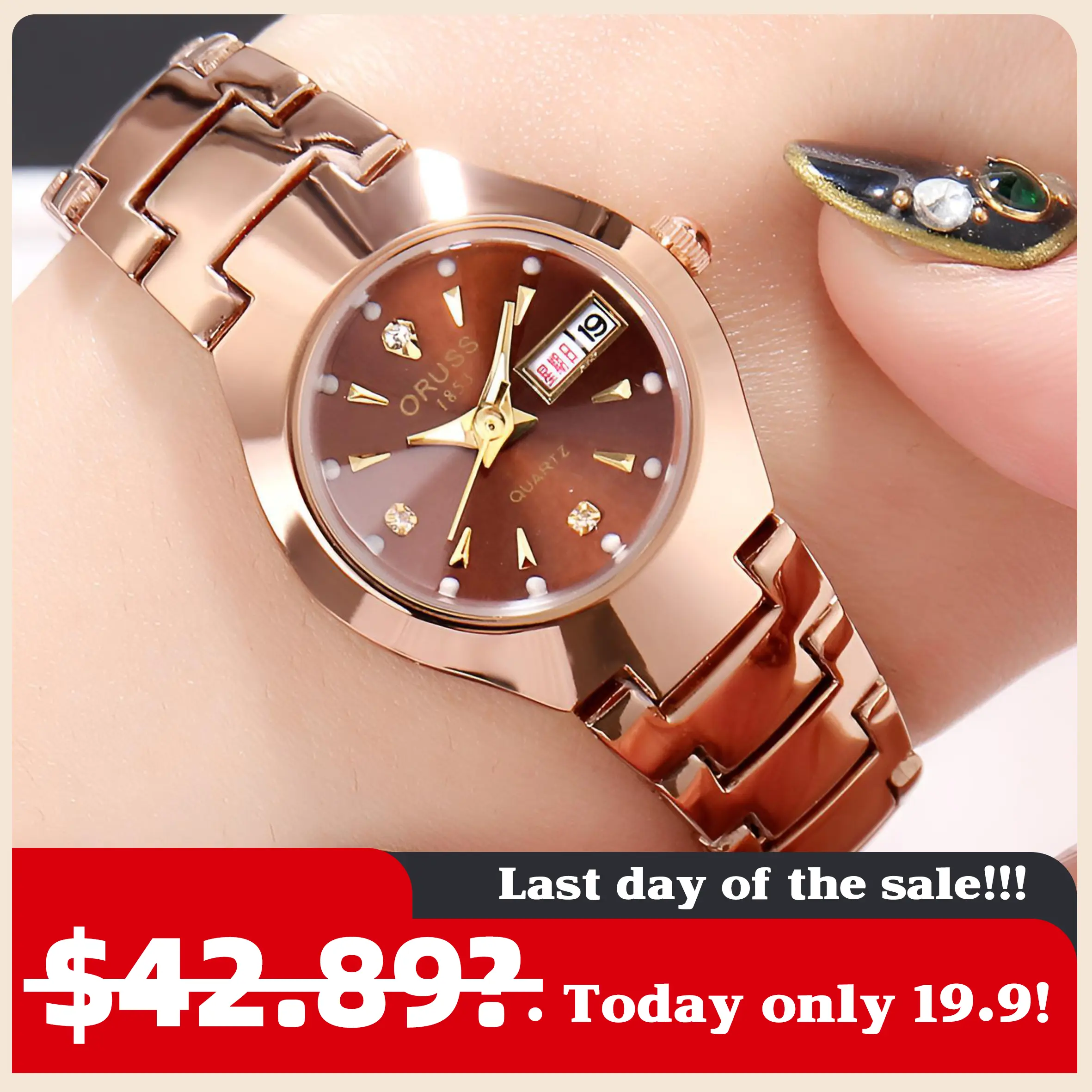 Women's Chic Fashion Round Bracelet Watch - Classic Analog Waterproof Timepiece with Luminous Feature, Adjustable Strap, Suitable for Any Occasion, Classic Analog Watch, Waterproof Analog
