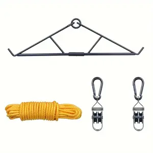 700LB Capacity Deer Hunting Game Hoist Pulley Lift System with Gambrel Hunting Game Hanging Kit for Deer Carcass/Butcher Deer Hunting Accessories Gifts for Men