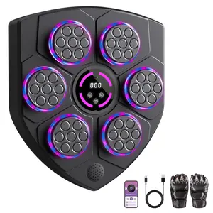Smart Music Boxing Machine, Wall-Mounted Boxing Target with Bluetooth, Electronic Boxing Trainer for Home Workout & Stress Relief