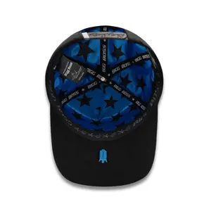 Hat Black Blue Placa Crystals BiggBoss
