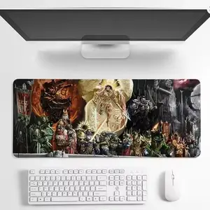 Warhammer 40K Desk Mat, Grimdark Sci-Fi Gaming Mouse Pad with Gothic Armor & Skull Desk Mat, Large Non-Slip Keyboard Mat for Gamers & Hobbyists Aesthetic Gaming Poster, Christmas Birthday Gift Idea, Video Game Art, Gaming Wallart