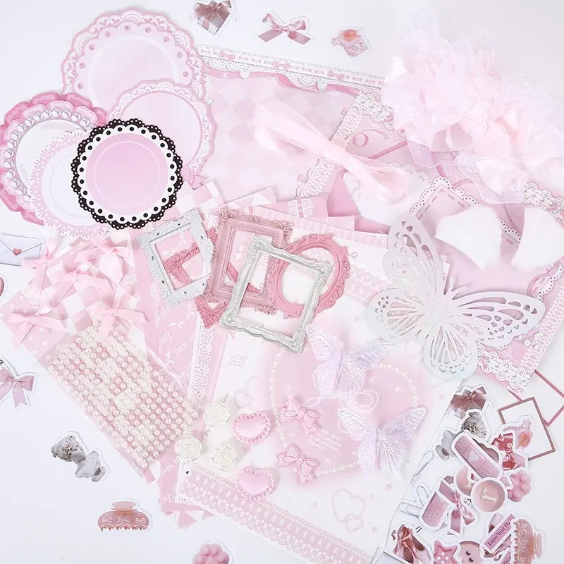 62 Pieces DIY Hand Account Decoration Material Kit, Creative Craft Supplies, Scrapbooking Supplies for Personalized Albums, Perfect for Crafting Enthusiasts, Scrapbook Materials