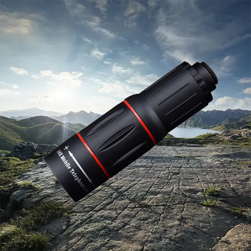 18x25 mobile phone lens telescope, high-definition and high-magnification monocular telescope, suitable for camping, traveling, fishing, bird watching, concerts