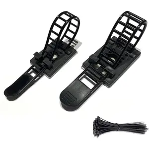 50 count 2 Sizes Adjustable Adhesive  Ties  Clips Wire Strap Cord Clamp for  Management at  and Office + 100 count Nylon Zip Ties