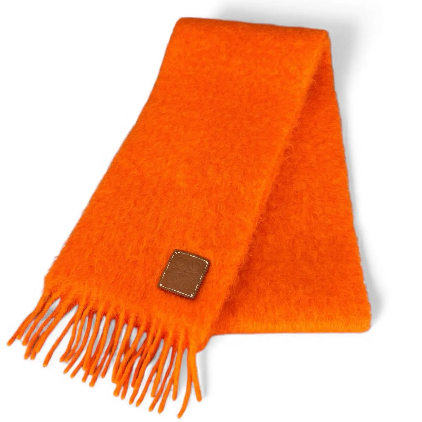 Pre-owned Loewe Wool Small Leather Goods Anagram mohair scarf