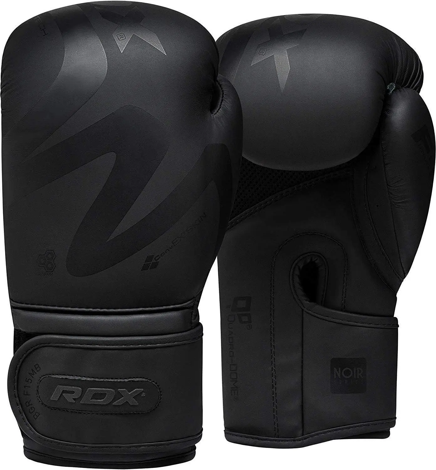 RDX Boxing Gloves for Men, Maya Hide Leather, Muay Thai & MMA Sparring Training, Kickboxing Heavy Bag, Focus Mitts, Ventilated Palm Black