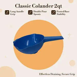 classic colander with  handle  2qt