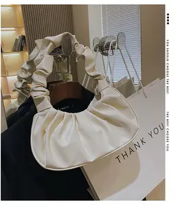 Women's Shoulder Handbags Underarm Bags Purse with Ruched Design for Everyday Use