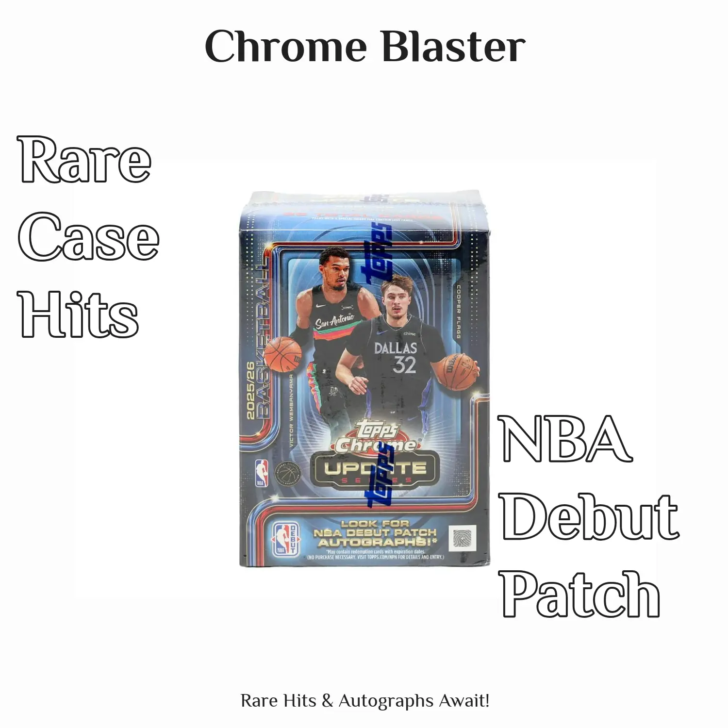Topps Chrome Update 2025/26 Value Blaster Box - Basketball Sports Trading Card Box, Look for NBA Debut Patch Autographs