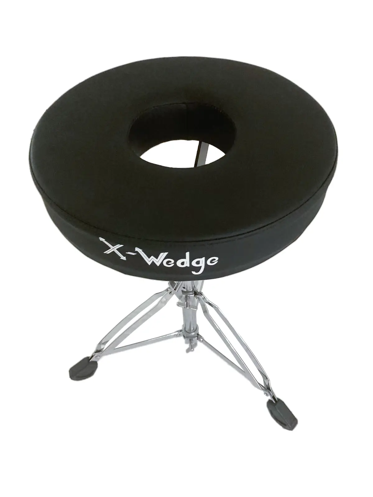 X-Wedge Ergonomic Drum Stool – Hygienic Airflow Drum Throne with Memory Foam Seat, Adjustable Height (20-26”), Anti-Wedgie Design, Supports 330 LBS, Fully Assembled Comfort for Drummers