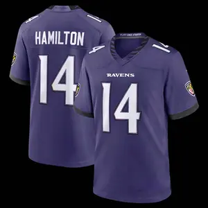 Unisex Football Ravens Hamilton 14 Alternate Game Player Jersey - Purple
