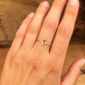 Earth Cycled Designs | Crescent Moon Stacker Ring