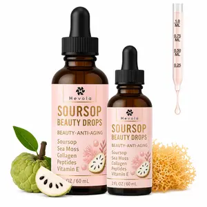 Soursop Beauty Liquid Drops – Radiant Skin, Collagen Support & Anti-Aging Formula with Soursop, Sea Moss, Collagen Peptides & Vitamin E | Botanical Glow & Hydration Support | 2 FL OZ