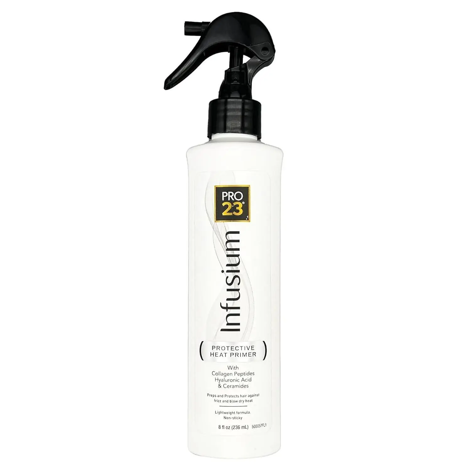 INFUSIUM 23 Protective Heat Primer Leave-In Hair Treatment Liquid - 8 fl oz Mist Bottle, Collagen Peptides, Hyaluronic Acid, Ceramides, Contains-Keratin, Avocado Oil, Ceramide Ap, Curl Routine, Frizz Control, Blow Dry/Curl, All Hair Types, Hydrating