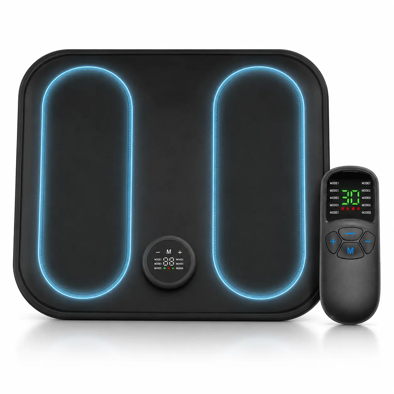 Foldable EMS Foot Massager Mat with Remote Control, Adjustable Modes & Digital Display, Portable Electric Foot Massage Pad for Home Relaxation, Party Gift for Adults