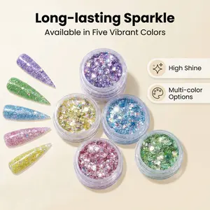 Nail Holographic Glitter, Assorted Craft Glitter, Mixed Glitter Shape, Fine Glitter Powder, Body Nail Glitter